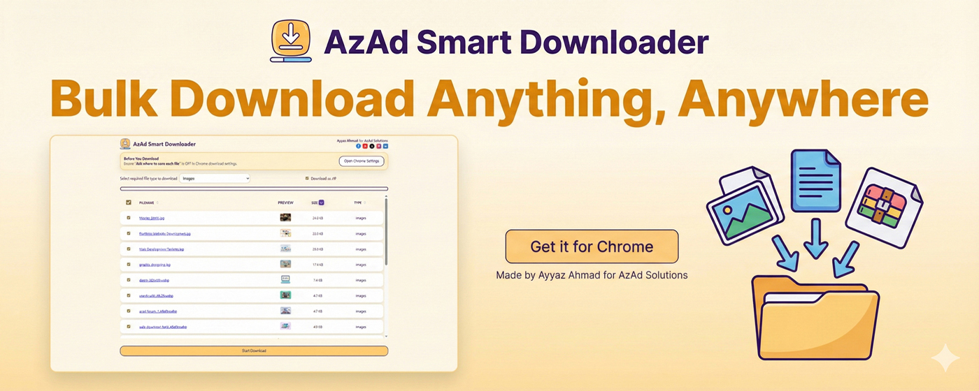 AzAd Smart Downloader hero banner